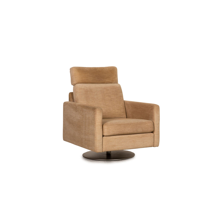 Fauteuil en tissu Cor Conseta beige fonction pivotante