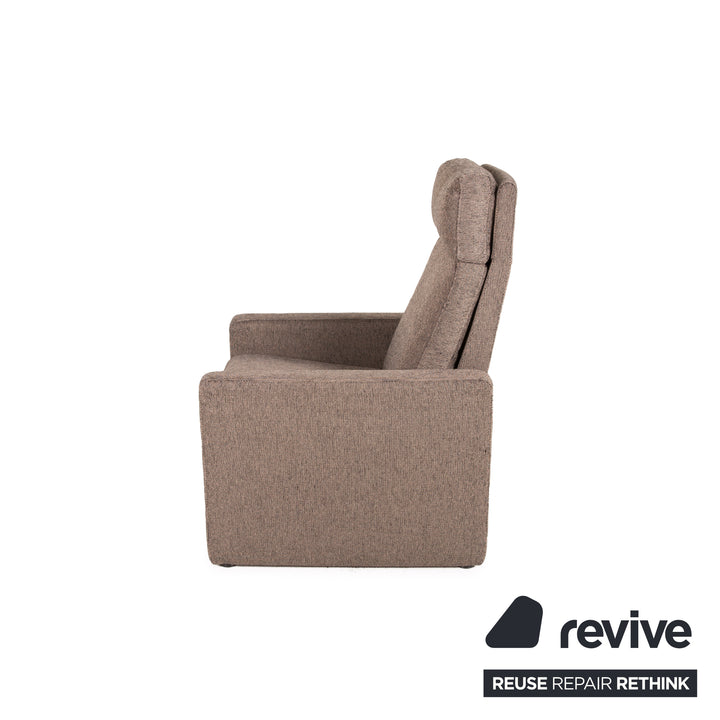 Fauteuil en tissu Cor Conseta beige fonction relaxation