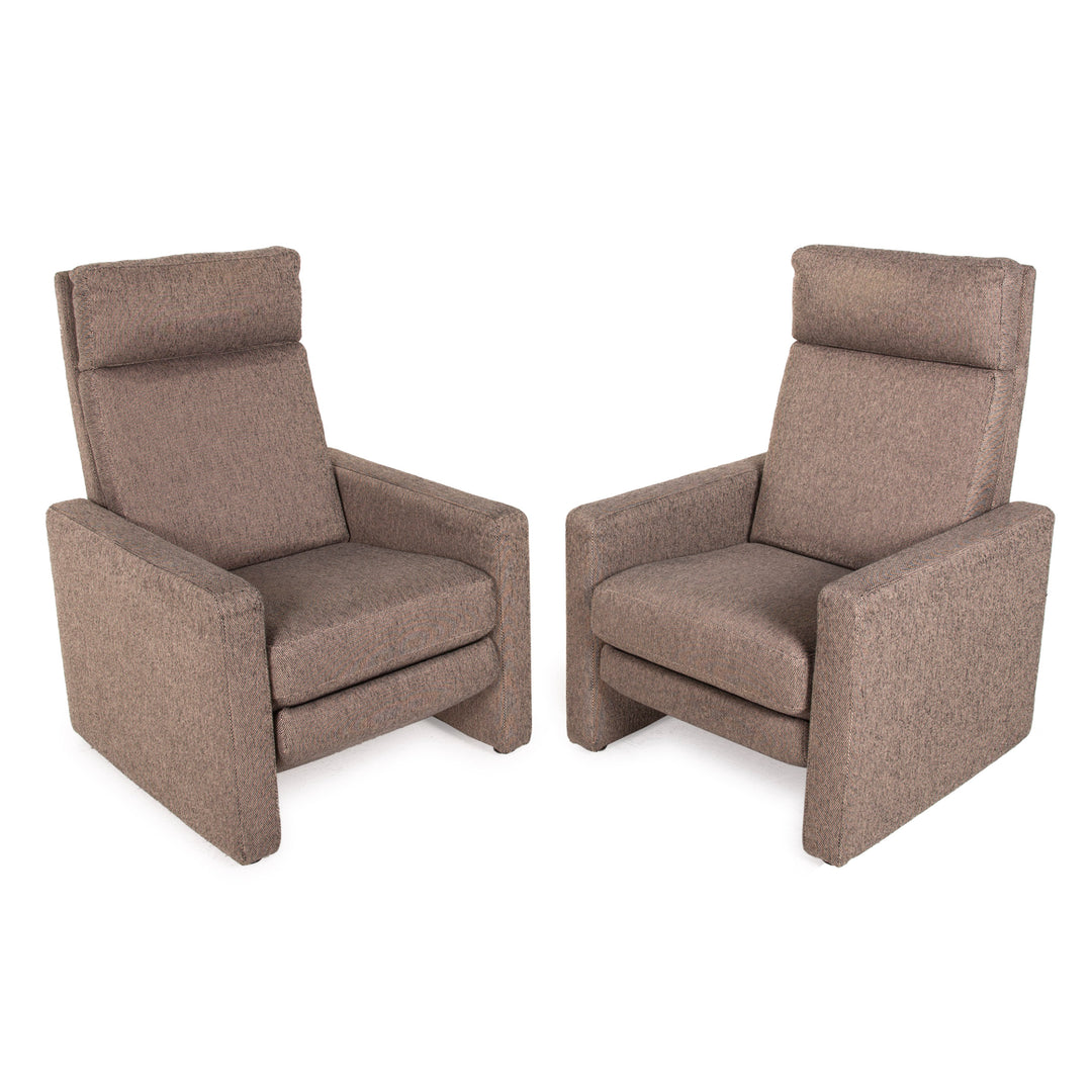 Cor Conseta fabric armchair set beige relax function set
