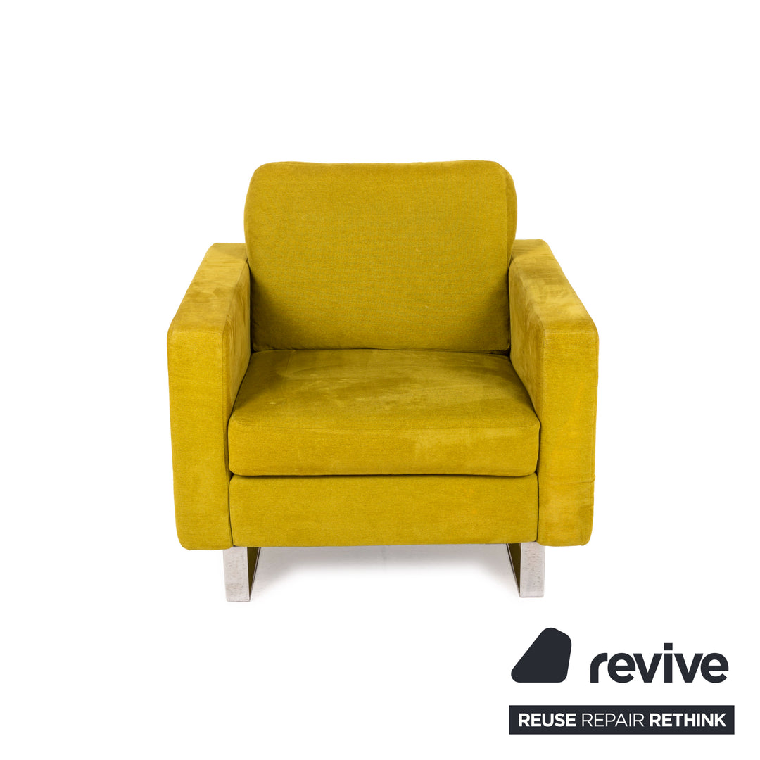 Cor Conseta ensemble de fauteuils en tissu jaune turquoise 2x
