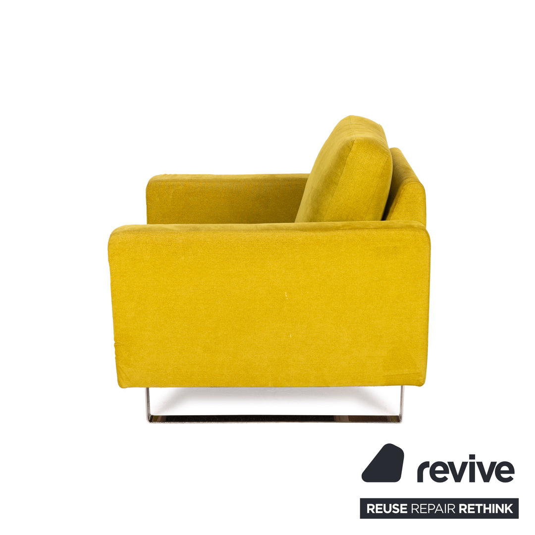 Cor Conseta ensemble de fauteuils en tissu jaune turquoise 2x