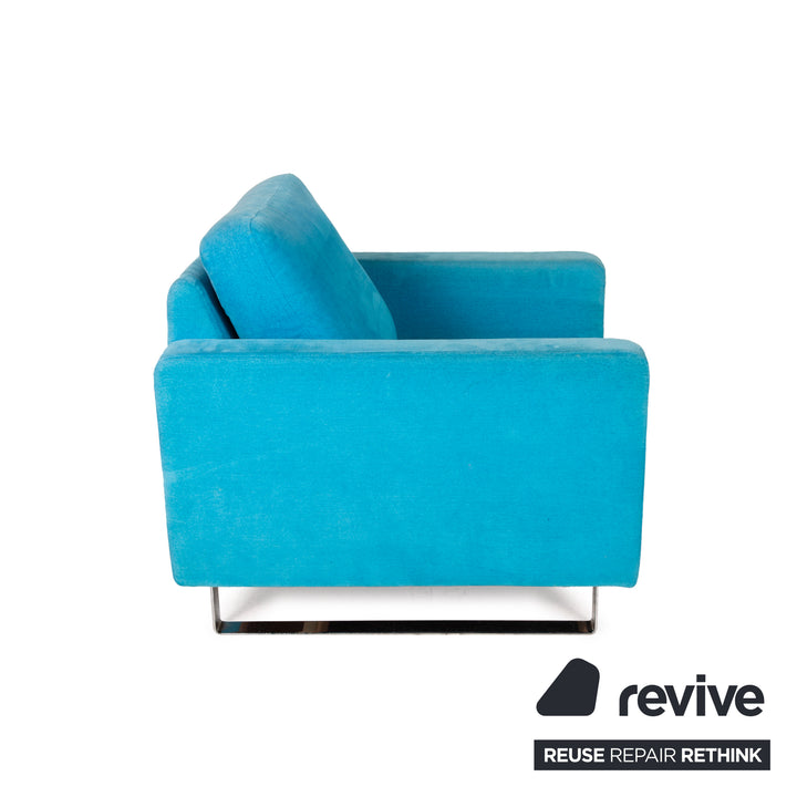 Fauteuil Cor Conseta en tissu turquoise