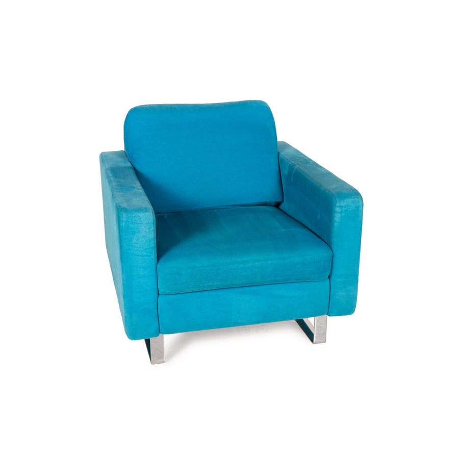 Fauteuil Cor Conseta en tissu turquoise