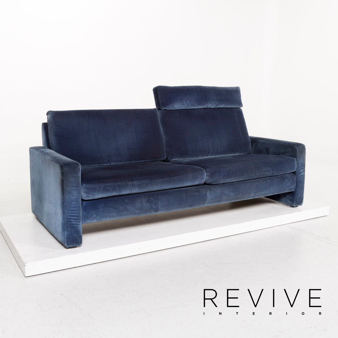 Cor Conseta Stoff Sofa Blau Dreisitzer Funktion Couch #12539