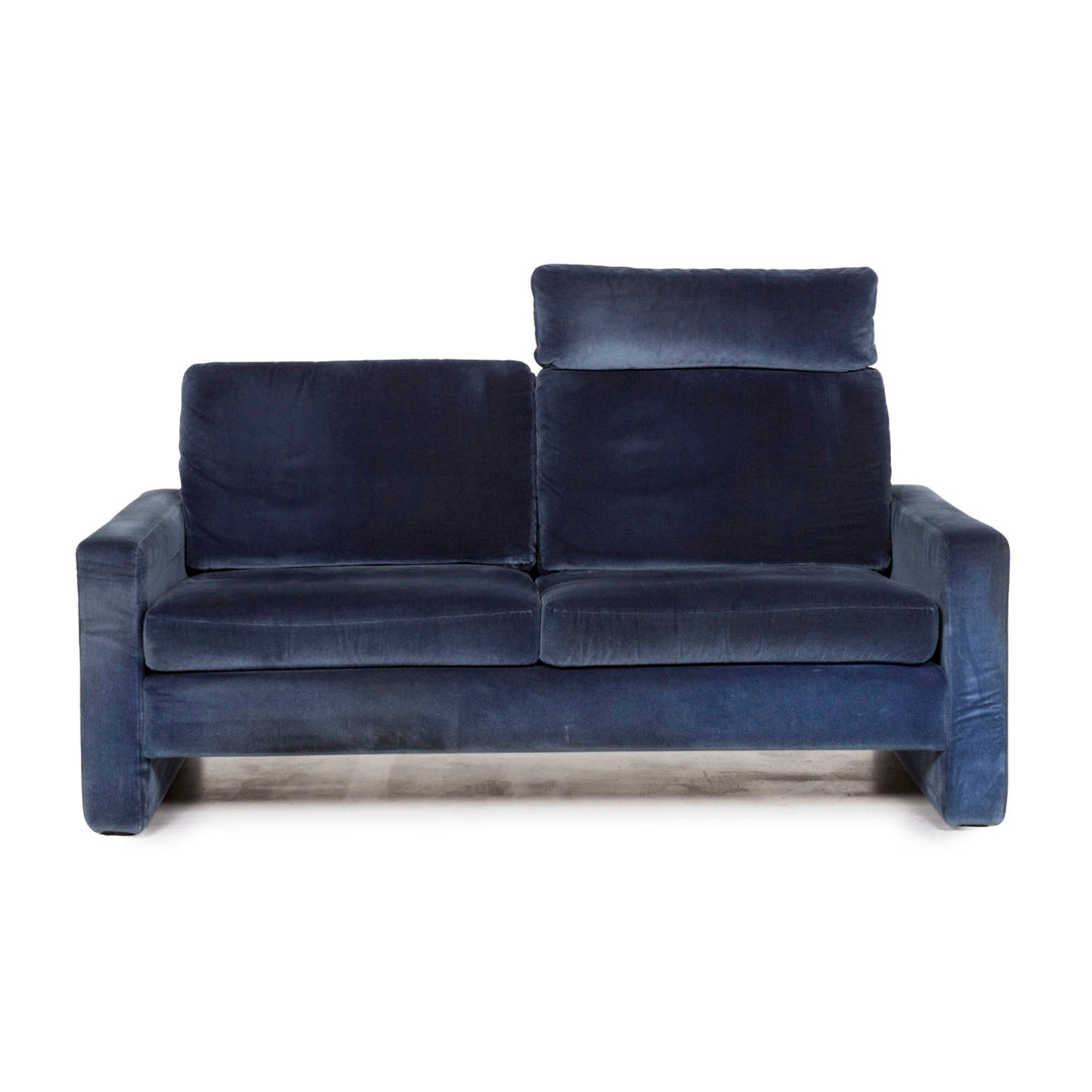 Cor Conseta Fabric Sofa Blue Two Seater Function Couch #12538
