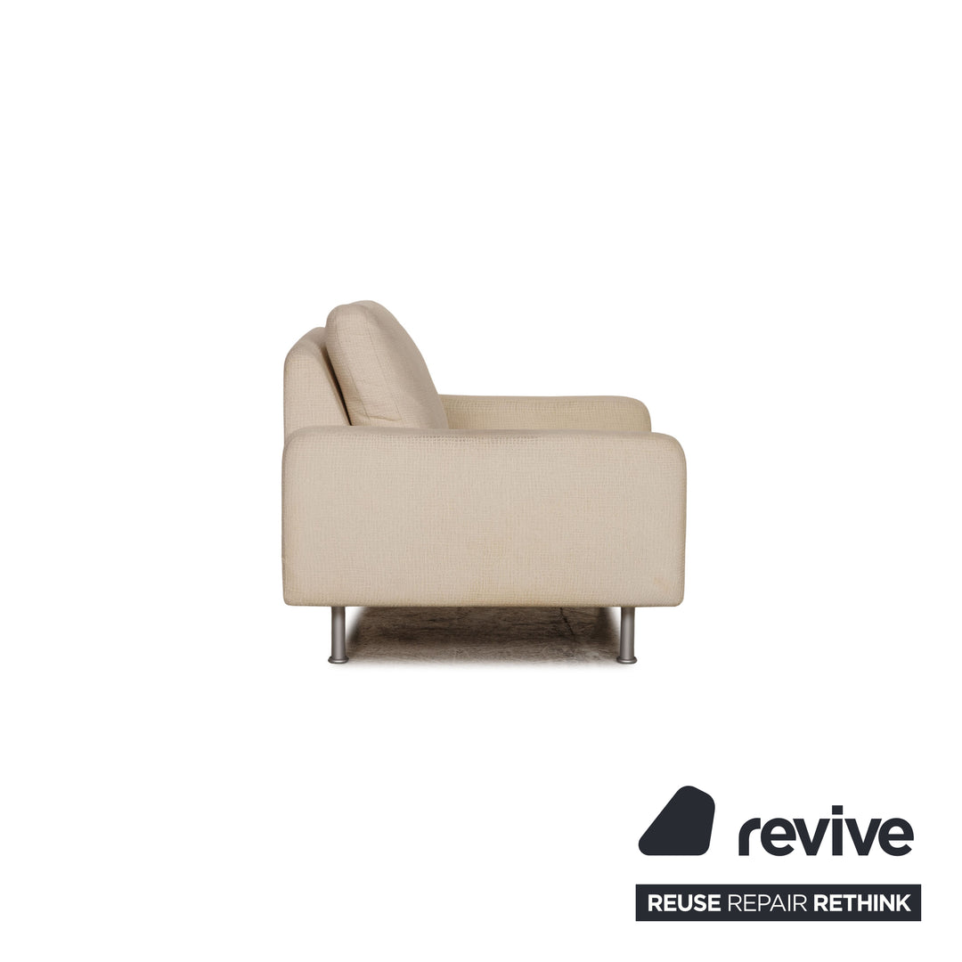 Ensemble canapé en tissu Cor Conseta crème fauteuil trois places