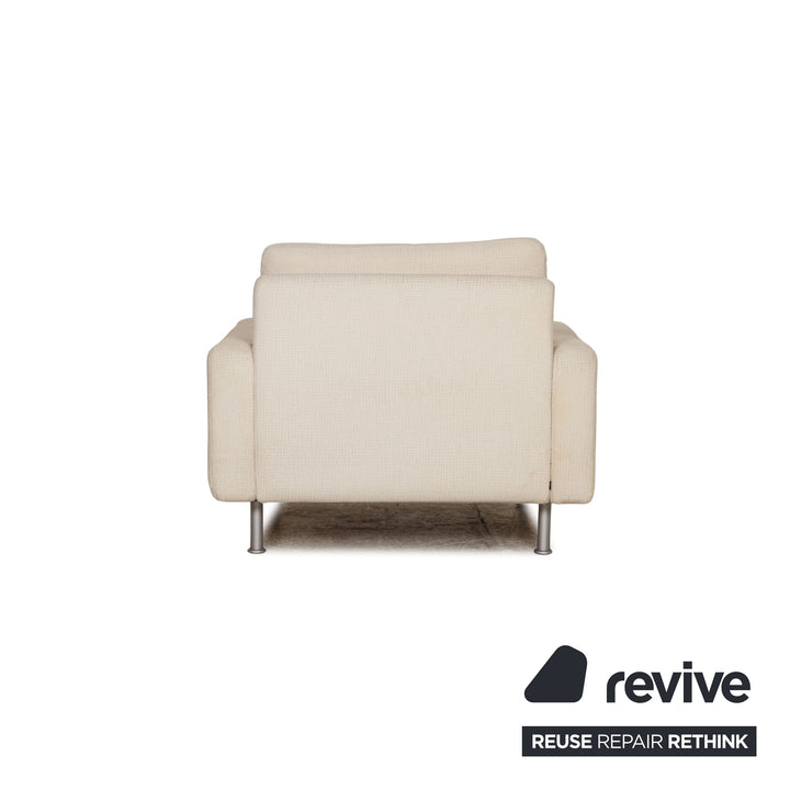 Ensemble canapé en tissu Cor Conseta crème fauteuil trois places