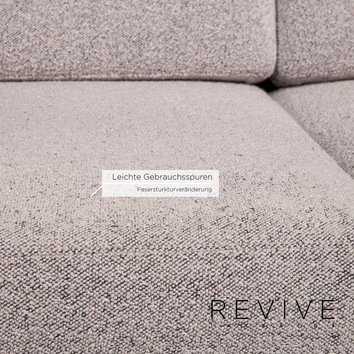 Cor Conseta Stoff Sofa Grau Zweisitzer Couch #14290
