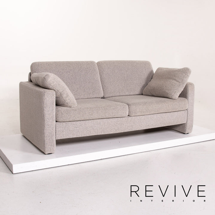 Cor Conseta Stoff Sofa Grau Zweisitzer Couch #14290