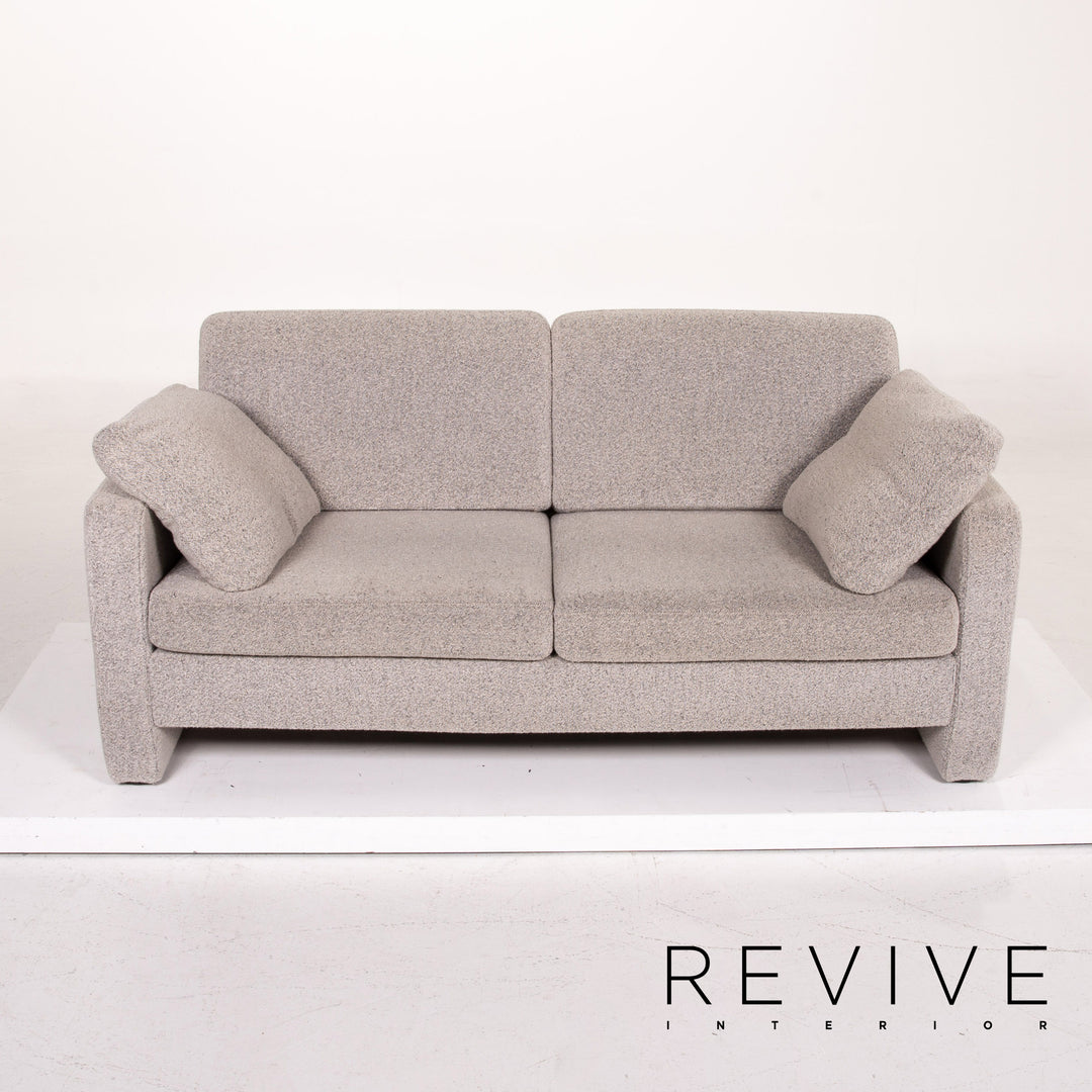 Cor Conseta Stoff Sofa Grau Zweisitzer Couch #14290
