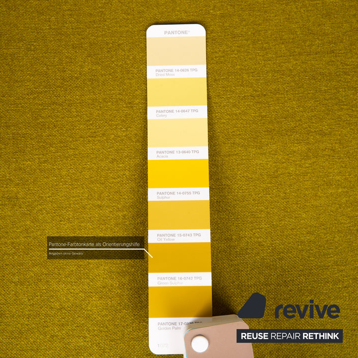 Cor Conseta Stoff Sofa Sofa Dreisitzer Grün Blau Braun Creme 1x Couch 2x Sessel