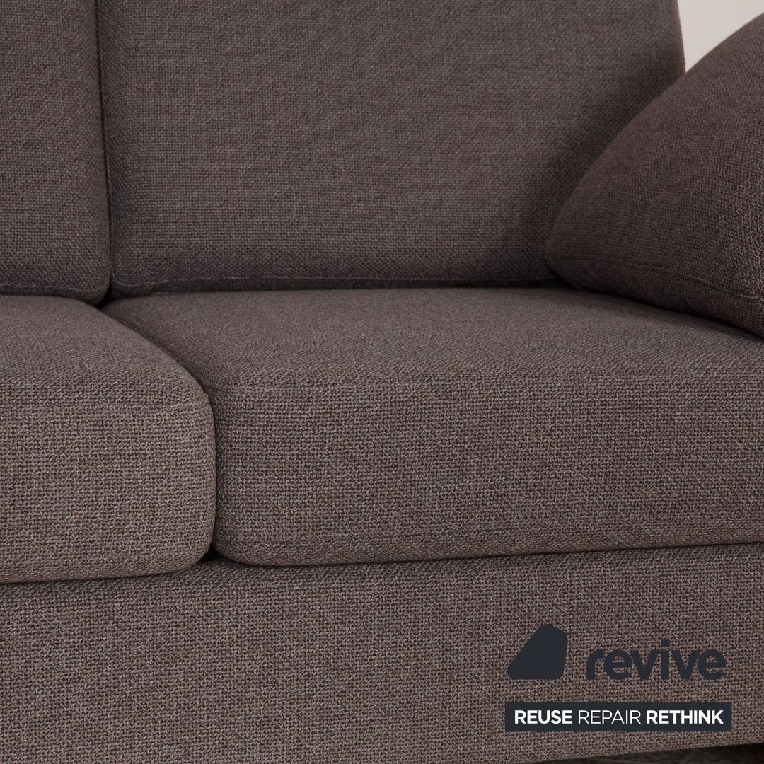 Cor Conseta Stoff Zweisitzer Grau Sofa Couch