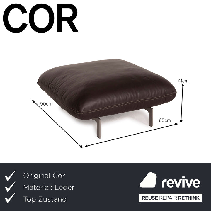 Cor Jalis Leder Hocker Braun