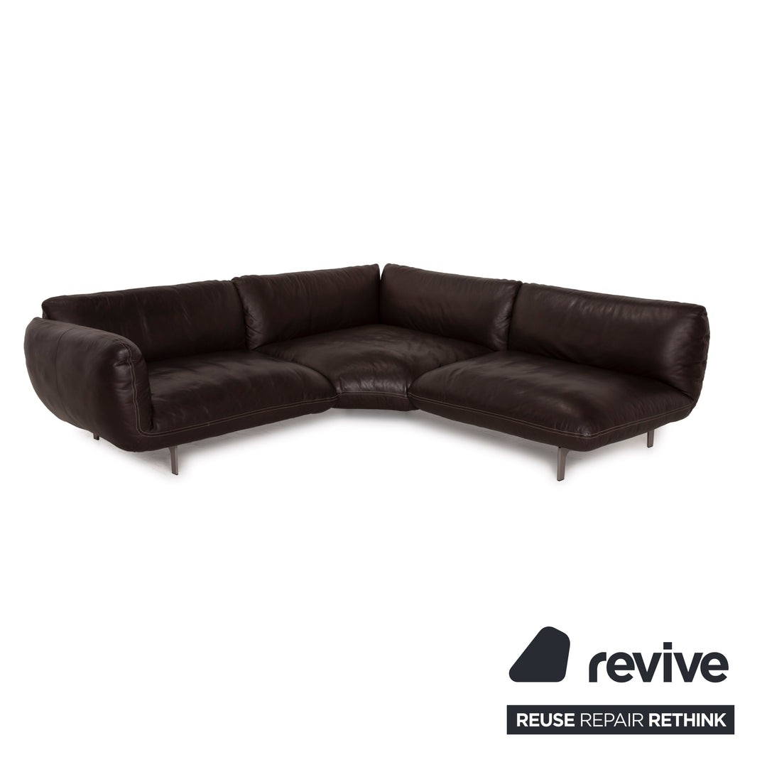 Cor Jalis Leder Sofa Braun Ecksofa