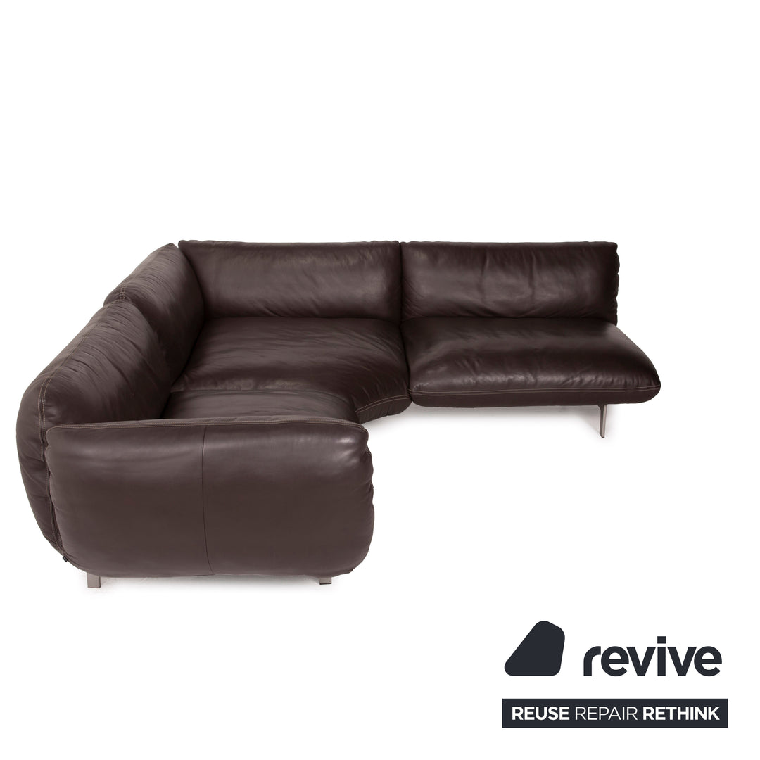 Cor Jalis Leder Sofa Braun Ecksofa
