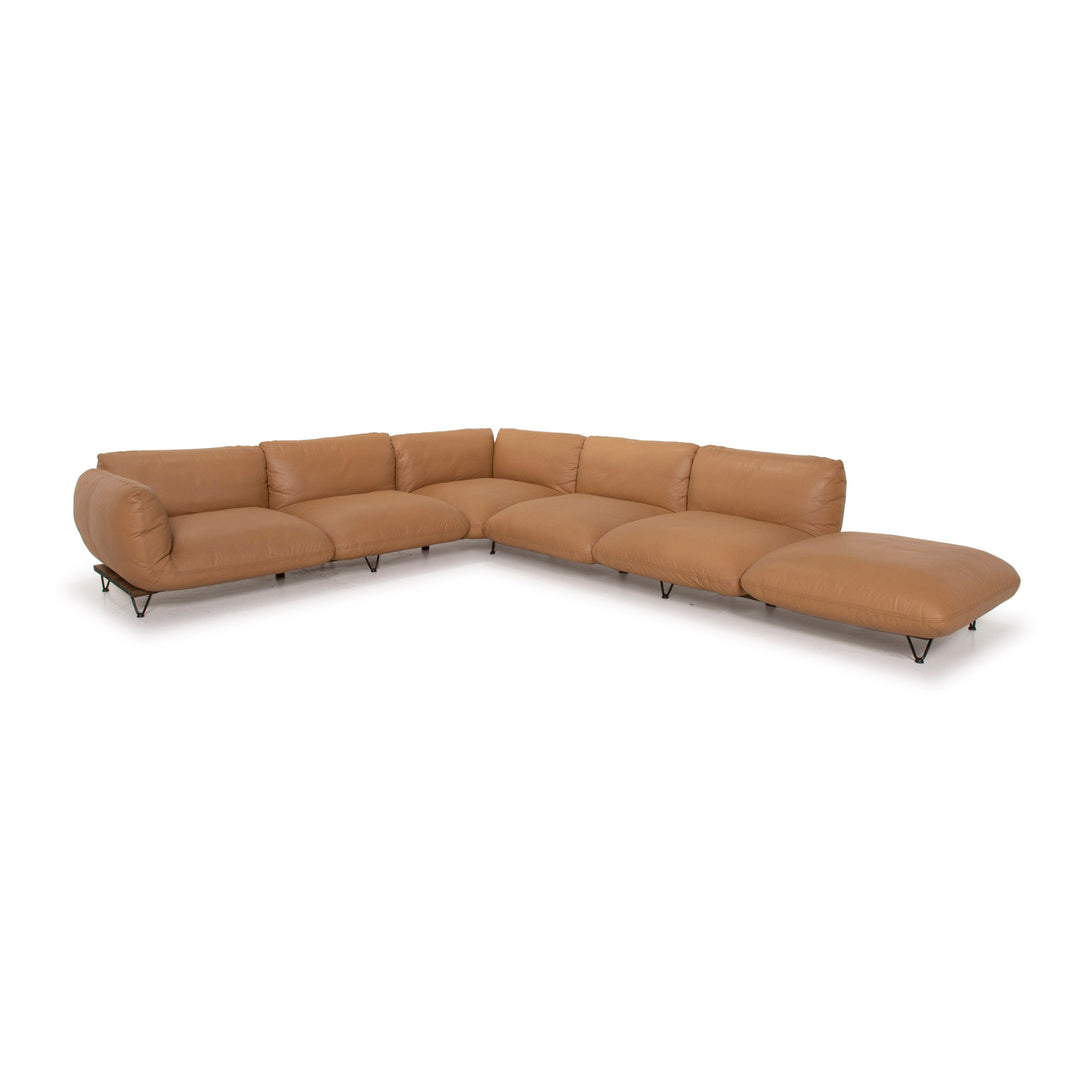 Cor Jalis Leder Sofa Cognac Ecksofa Unterbau und Füße von Revive, Polster von COR #14281