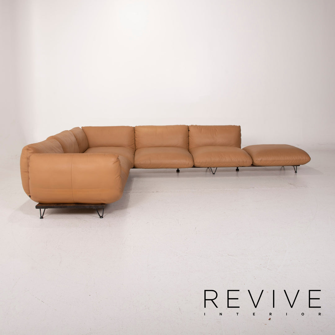 Cor Jalis Leder Sofa Cognac Ecksofa Unterbau und Füße von Revive, Polster von COR #14281