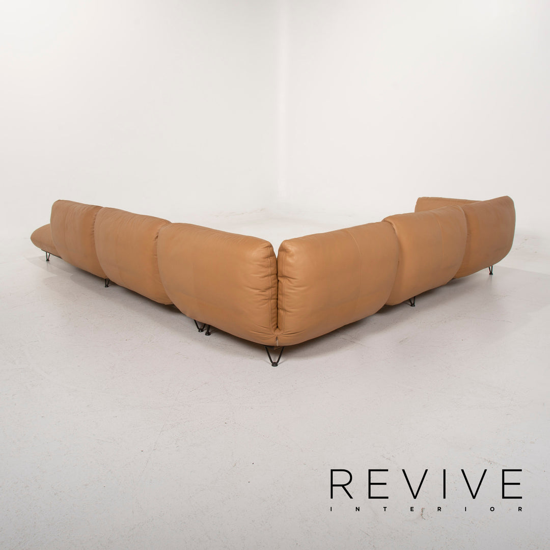 Cor Jalis Leder Sofa Cognac Ecksofa Unterbau und Füße von Revive, Polster von COR #14281