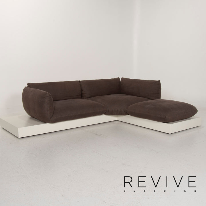 Cor Jalis Stoff Sofa Braun Ecksofa inkl. Couchtisch #14890