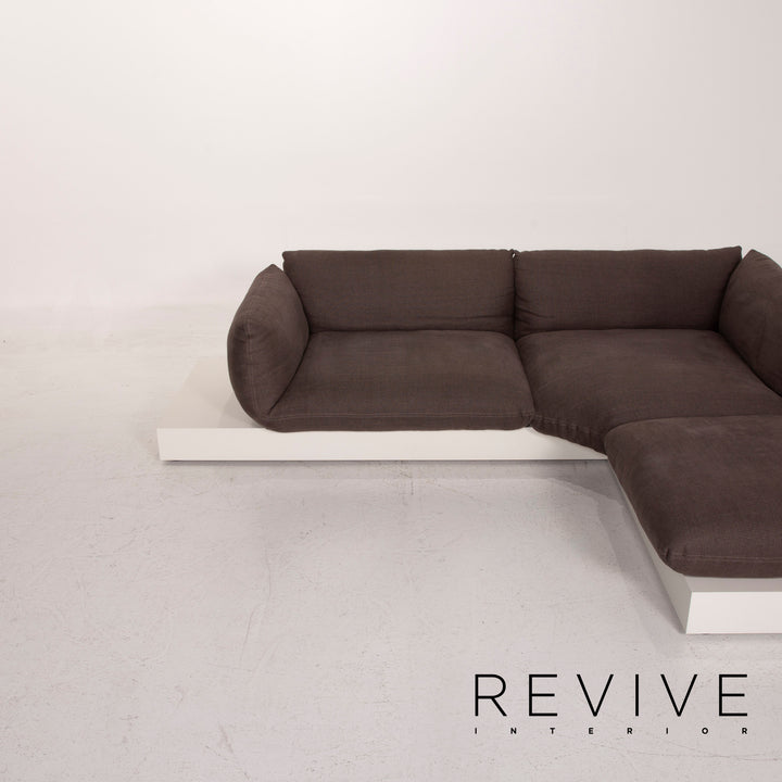 Cor Jalis Stoff Sofa Braun Ecksofa inkl. Couchtisch #14890