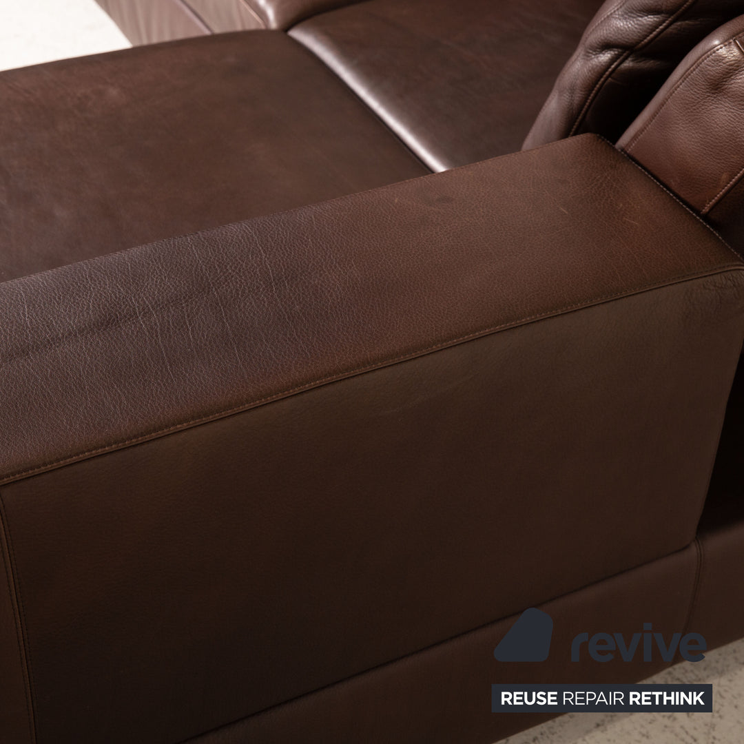Cor Kaja Leder Sofa Braun Ecksofa Couch Funktion