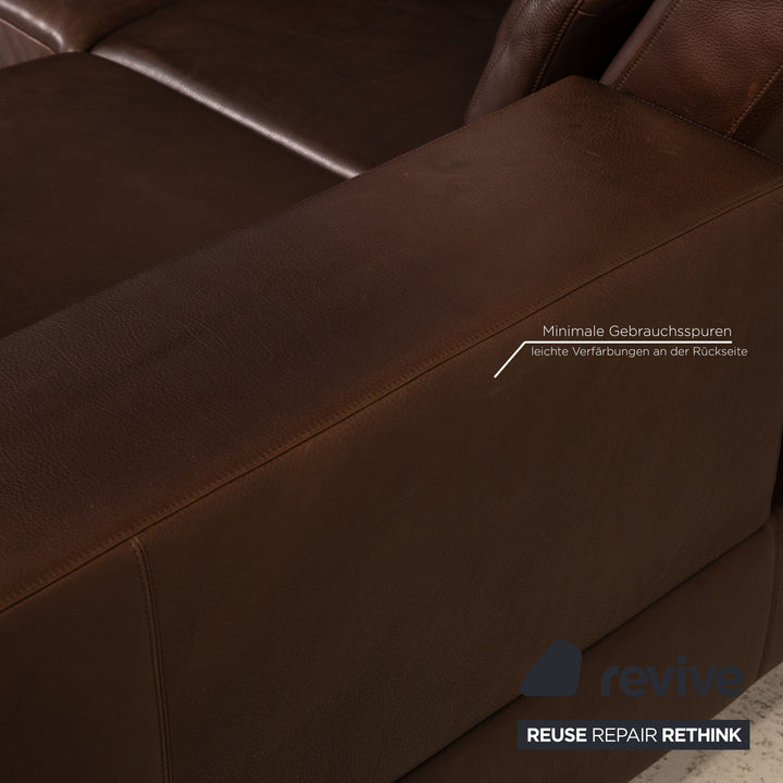 Cor Kaja Leder Sofa Braun Ecksofa Couch Funktion
