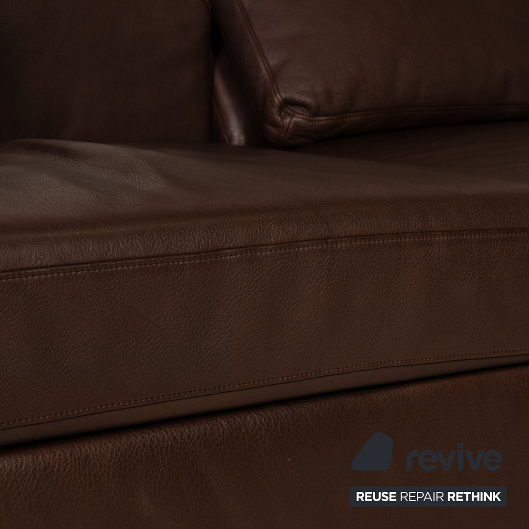 Cor Kaja Leder Sofa Braun Ecksofa Couch Funktion