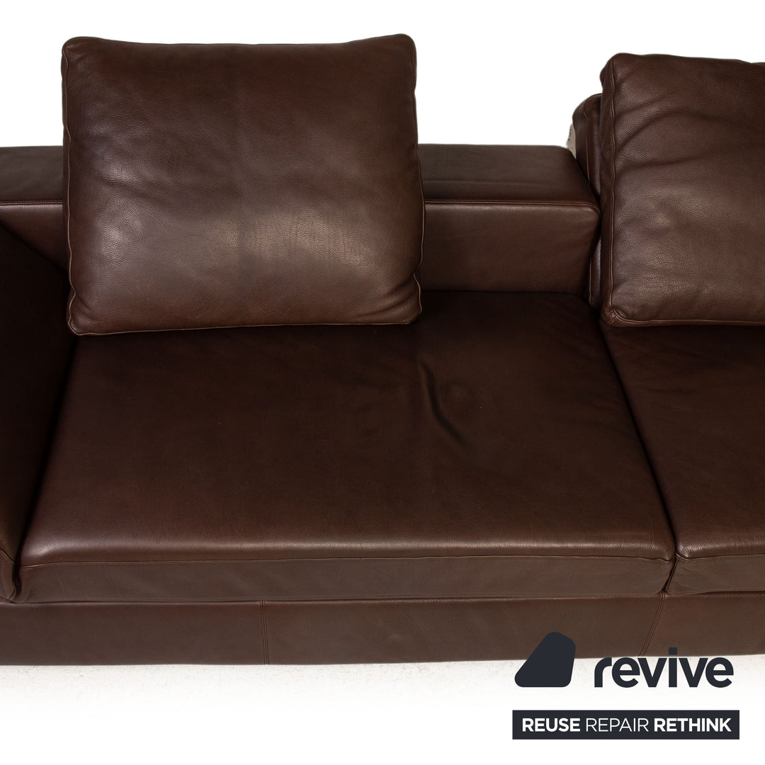 Cor Kaja Leder Sofa Braun Ecksofa Couch Funktion