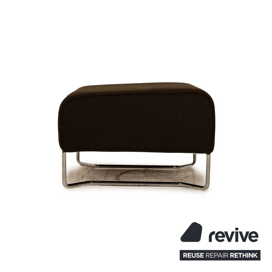 Cor Kelp Stoff Hocker Braun Grau