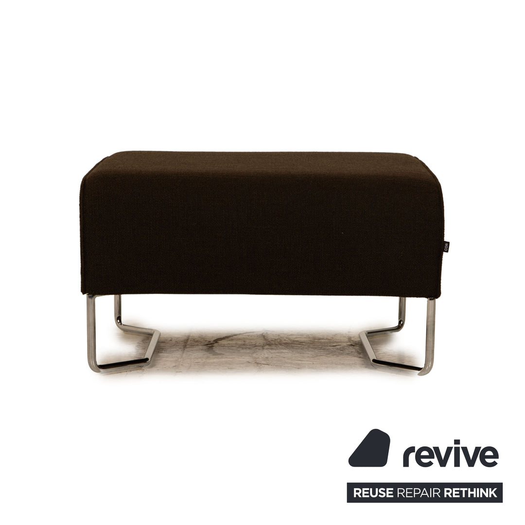Cor Kelp Stoff Hocker Braun Grau