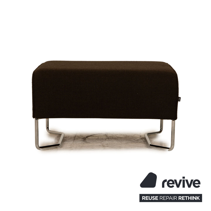 Cor Kelp Stoff Hocker Braun Grau
