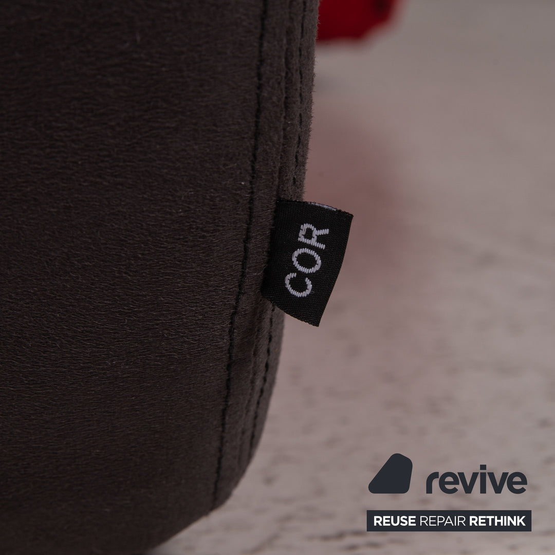 Cor Lava Stoff Sofa Rot Braun Ecksofa Modulsofa Couch