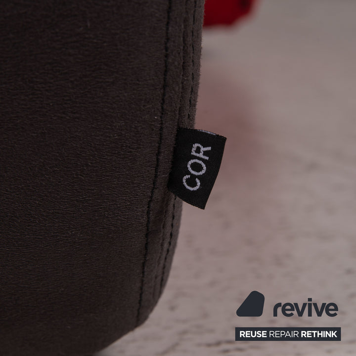 Cor Lava Stoff Sofa Rot Braun Ecksofa Modulsofa Couch
