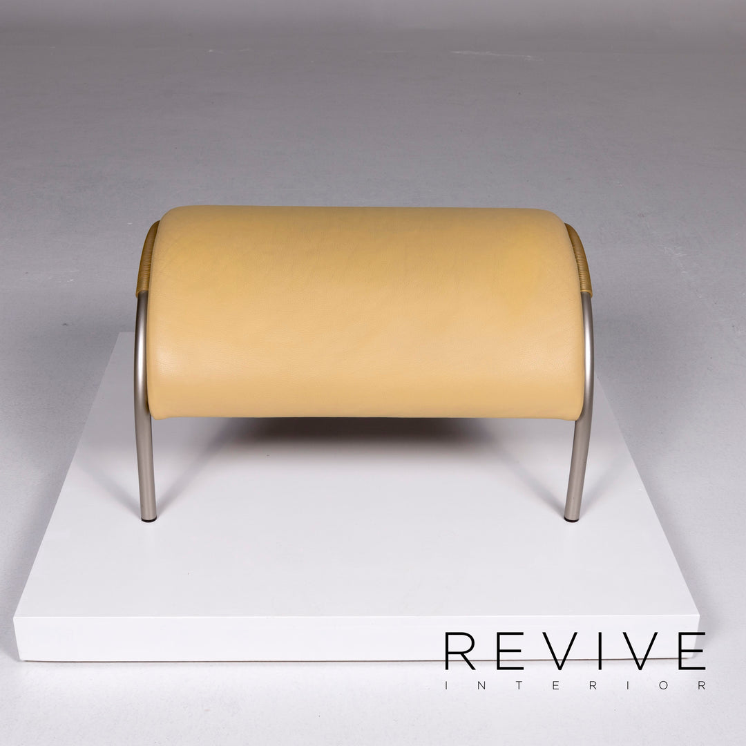 Cor Leder Hocker Gelb Schemel #10230