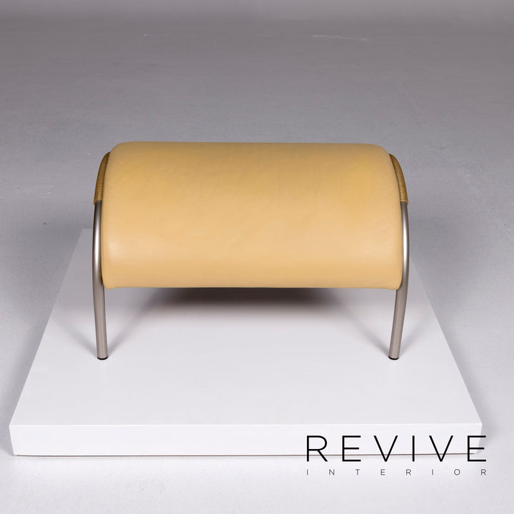 Cor Leder Hocker Gelb Schemel #10230
