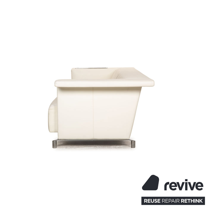 Cor Leder Sofa Creme Viersitzer Couch