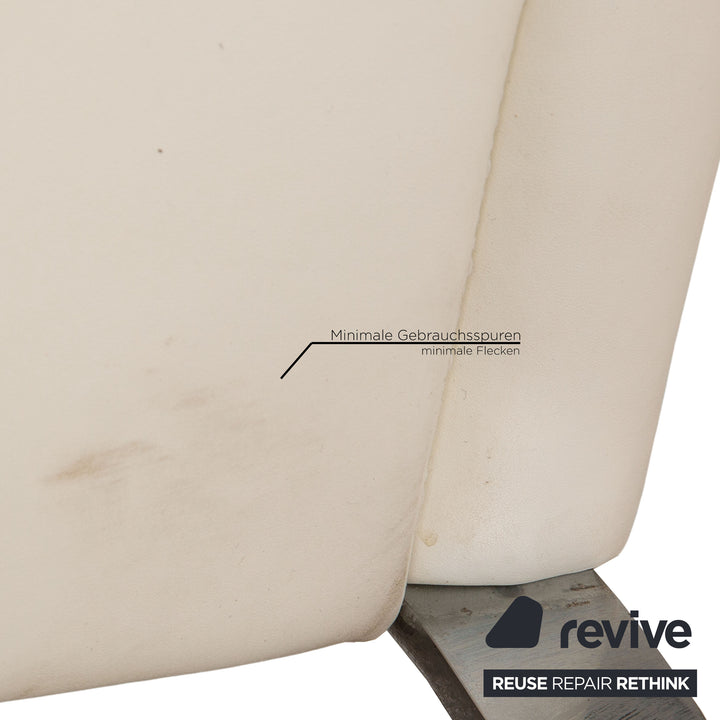 Cor Leder Sofa Creme Viersitzer Couch