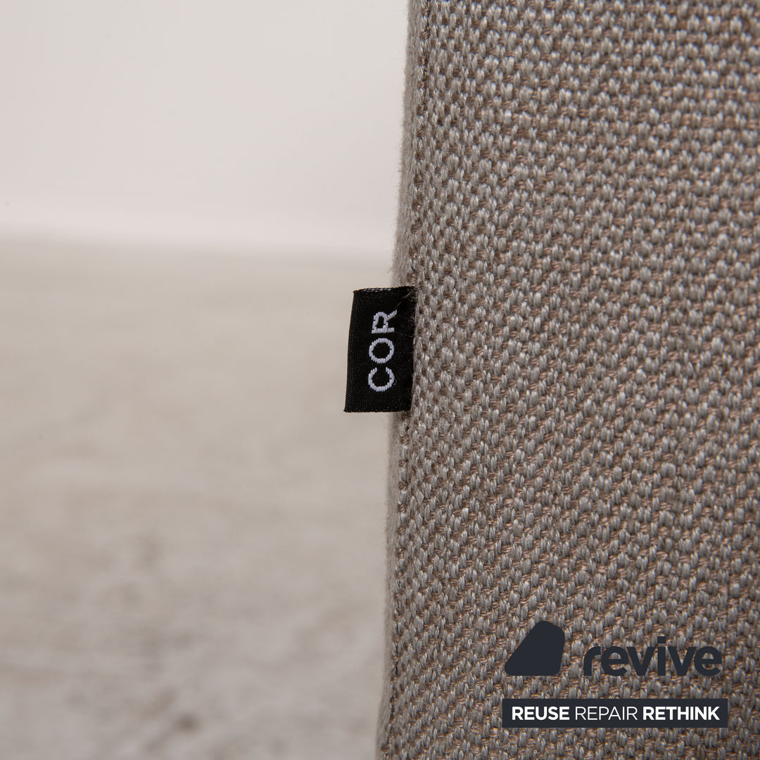 Cor Mell Stoff Dreisitzer Grau Sofa Couch Lounge