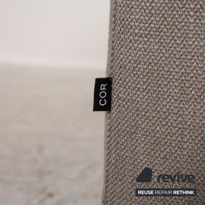 Cor Mell Stoff Dreisitzer Grau Sofa Couch Lounge