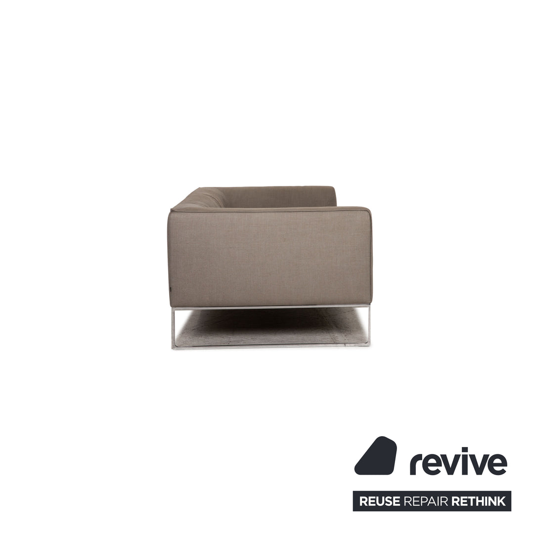 Cor Mell Stoff Dreisitzer Grau Sofa Couch Lounge