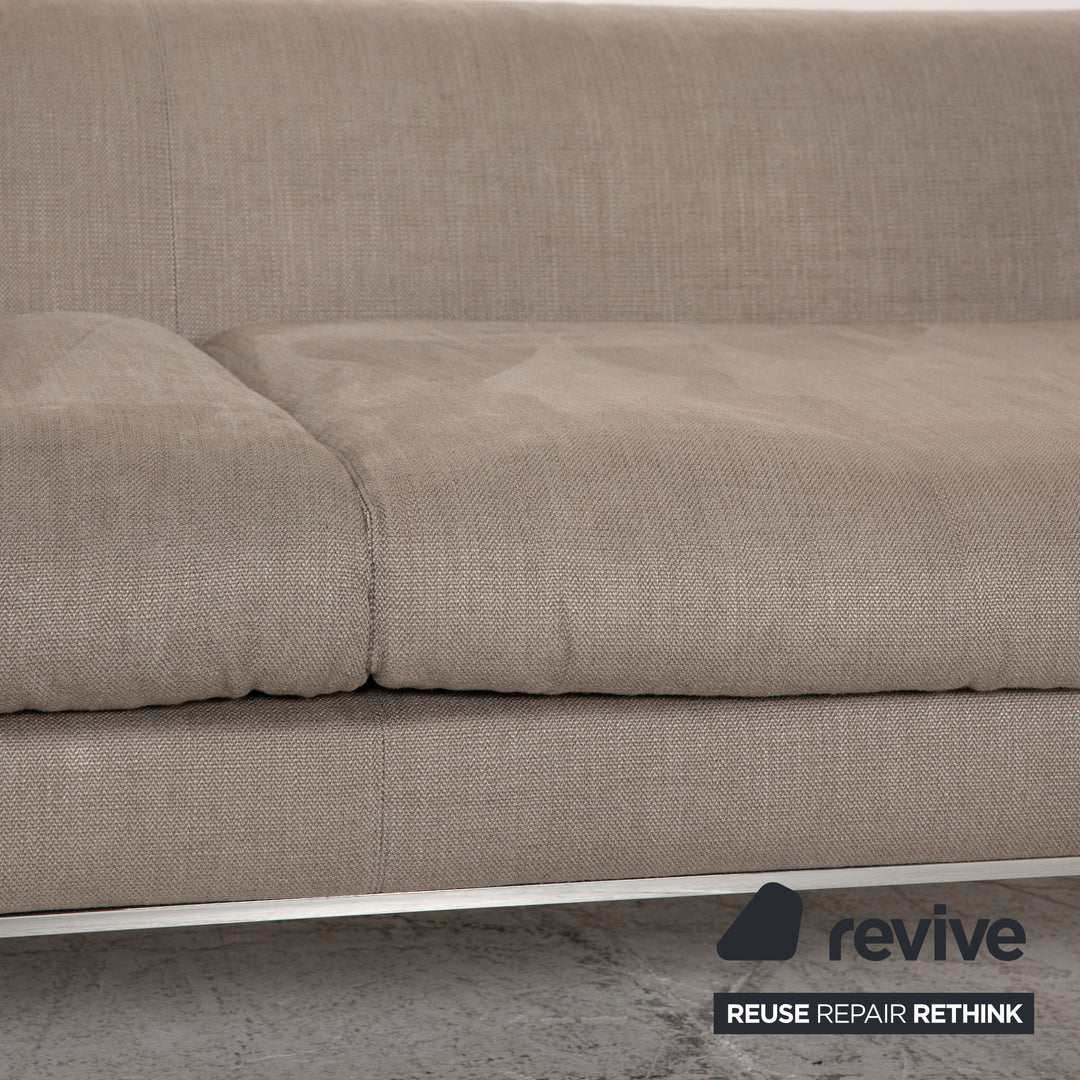 Cor Mell Stoff Dreisitzer Grau Sofa Couch Lounge