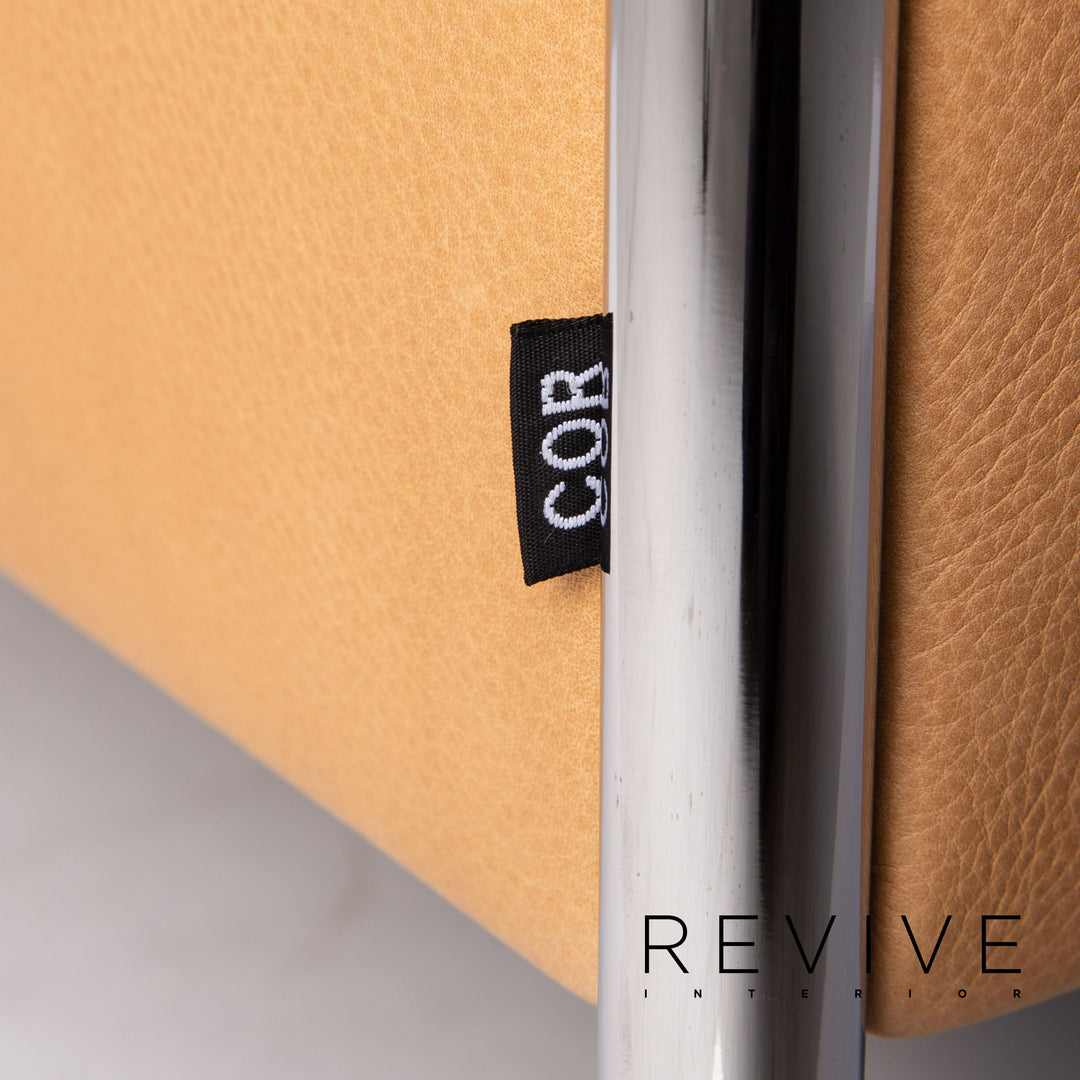 Cor Nemo Leder Sessel Garnitur Beige 2x Sessel