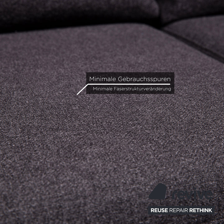 Cor Nemo Stoff Sofa Anthrazit Grau Dreisitzer Couch #14635