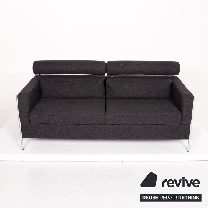 Cor Nemo Stoff Sofa Anthrazit Grau Dreisitzer Couch #14635