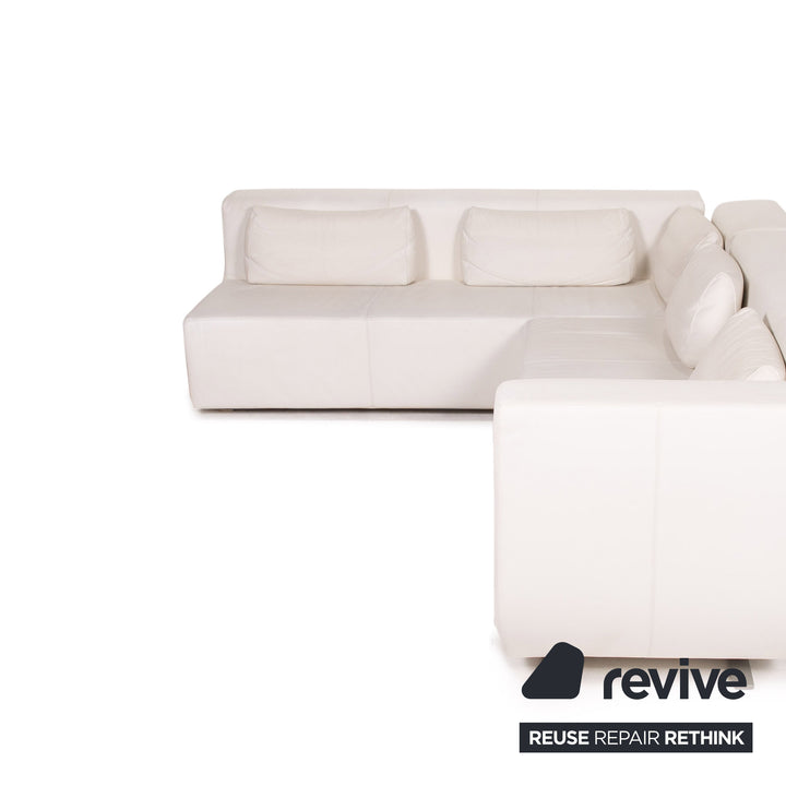 Cor Nuba Leder Ecksofa Creme Sofa Couch