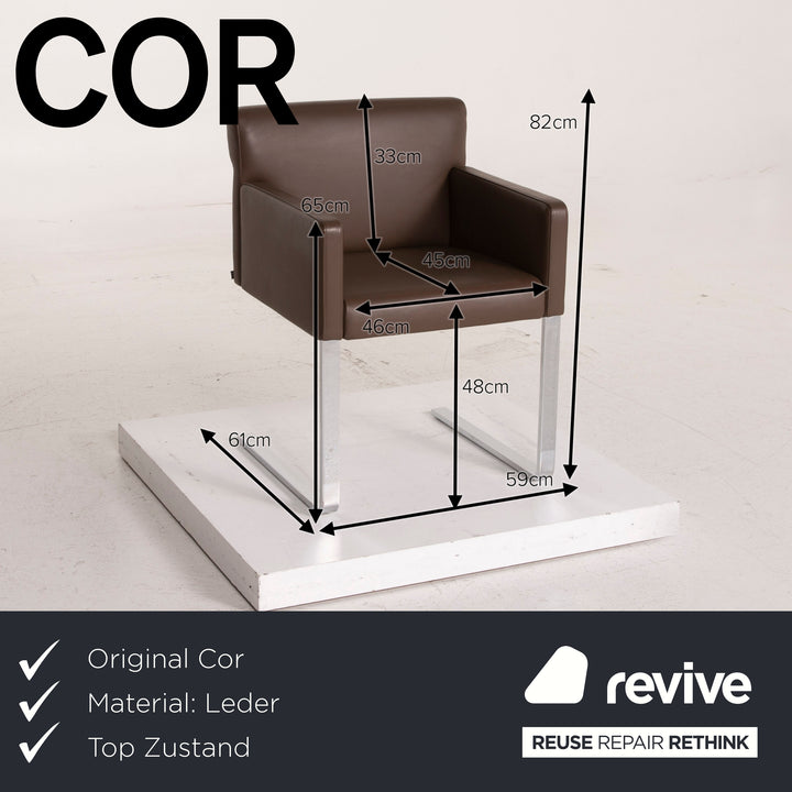 Cor Quant Leder Sessel Braun #15477