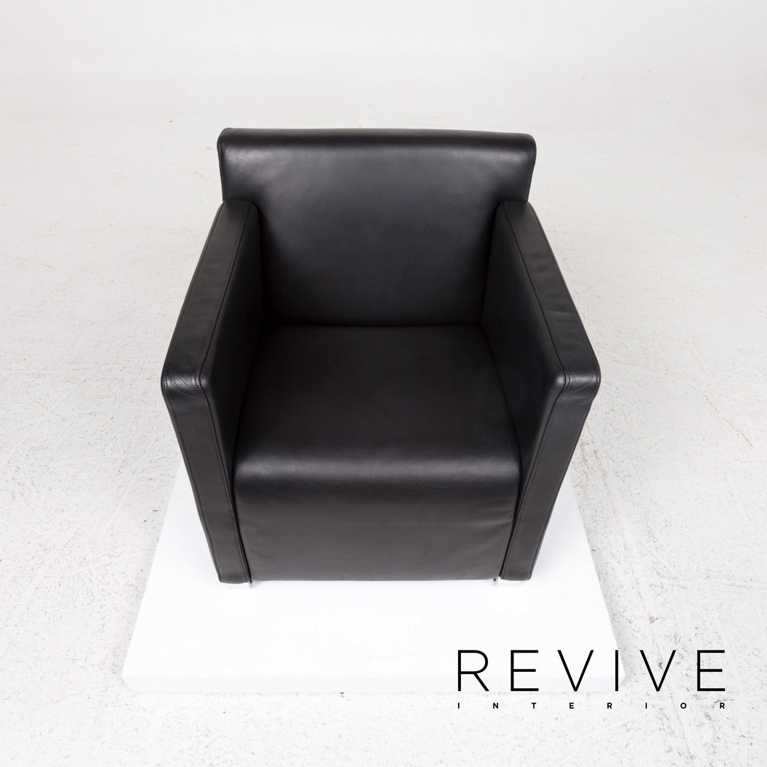 Cor Quant Leder Sessel Schwarz #13375