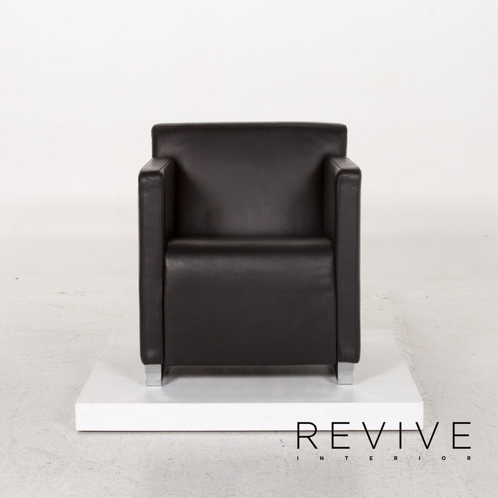Cor Quant Leder Sessel Schwarz #13375