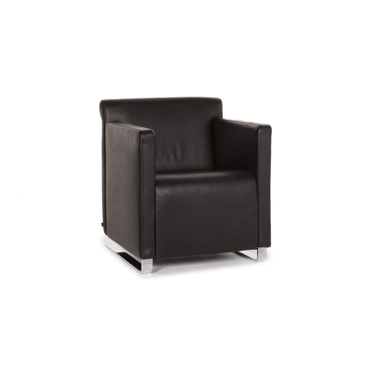 Cor Quant Leder Sessel Schwarz #13375