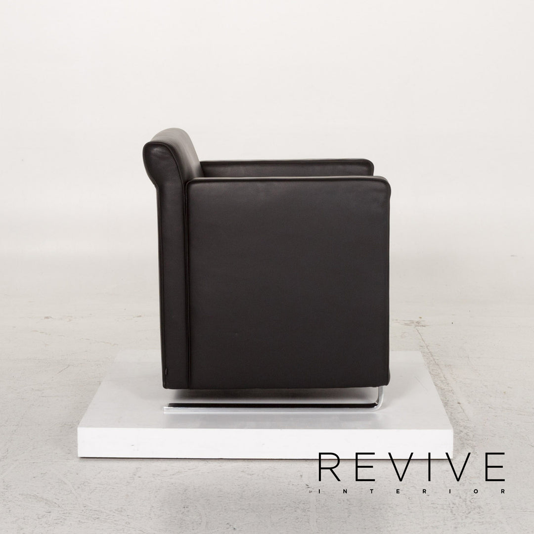Cor Quant Leder Sessel Schwarz #13375